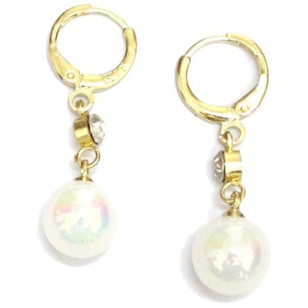 WANDA GOLD PEARL DROP EARRINGS
